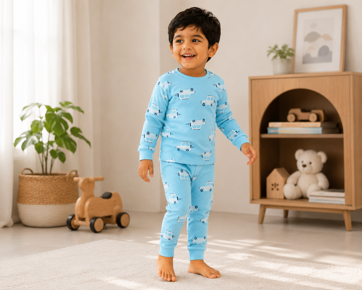 Sky Ride Kids Cotton Pajama Set – Soft Full Sleeve - Image 4
