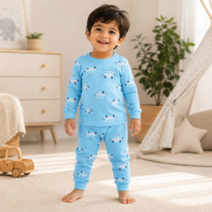Sky Ride Kids Cotton Pajama Set – Soft Full Sleeve