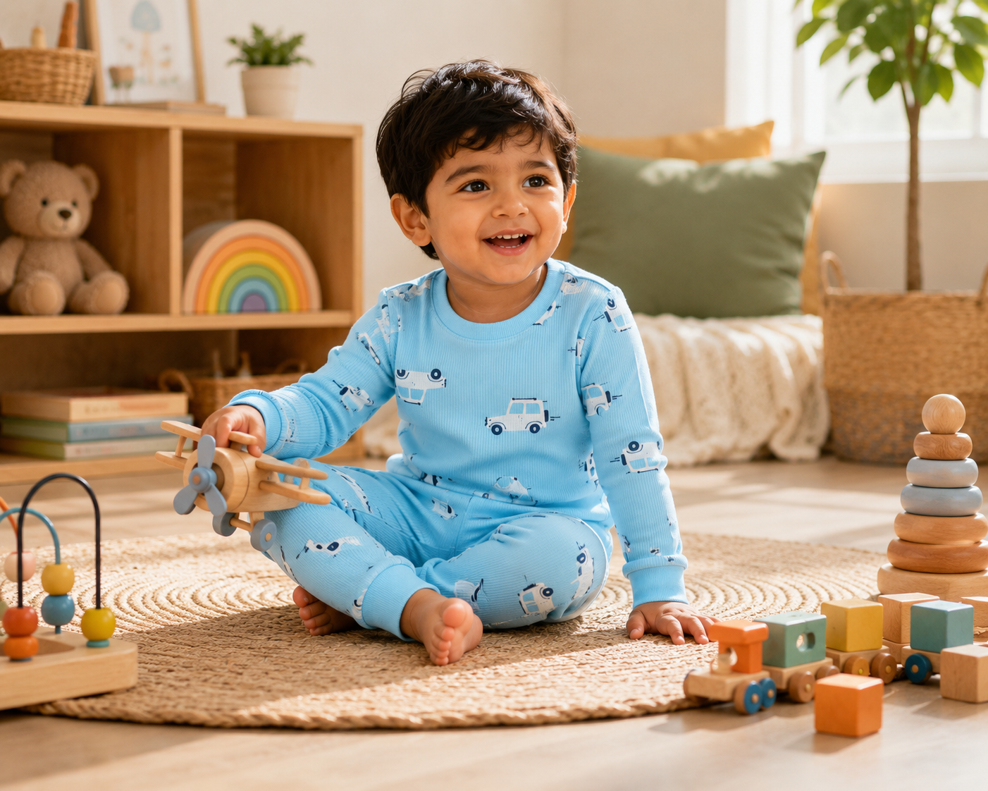 Sky Ride Kids Cotton Pajama Set – Soft Full Sleeve - Image 3