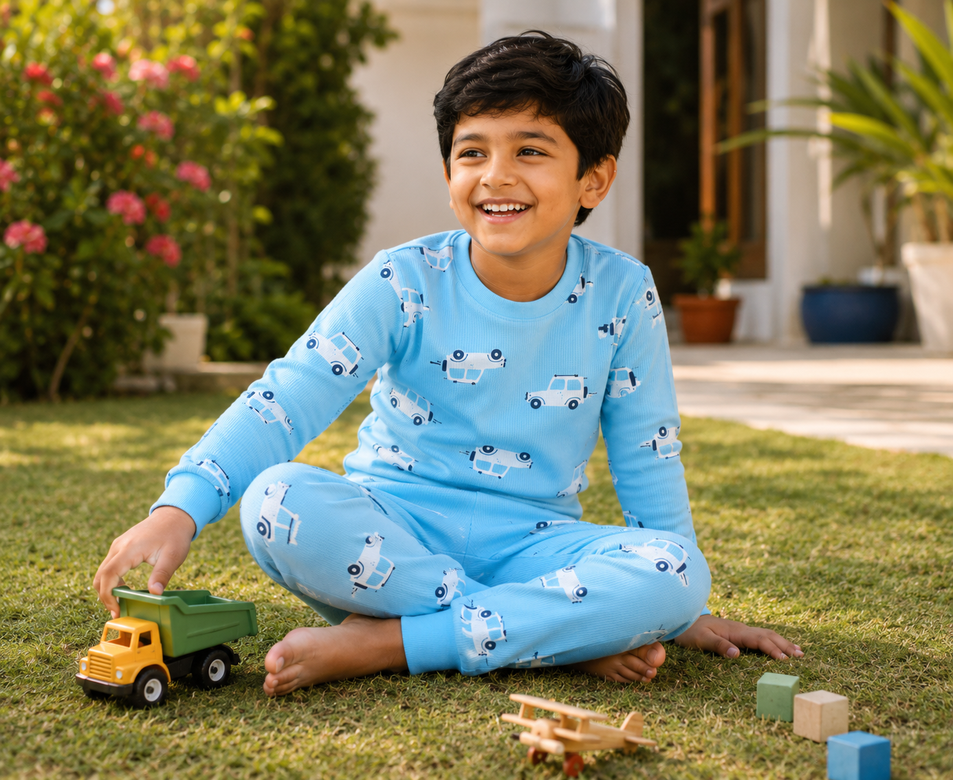 Sky Ride Kids Cotton Pajama Set – Soft Full Sleeve - Image 2