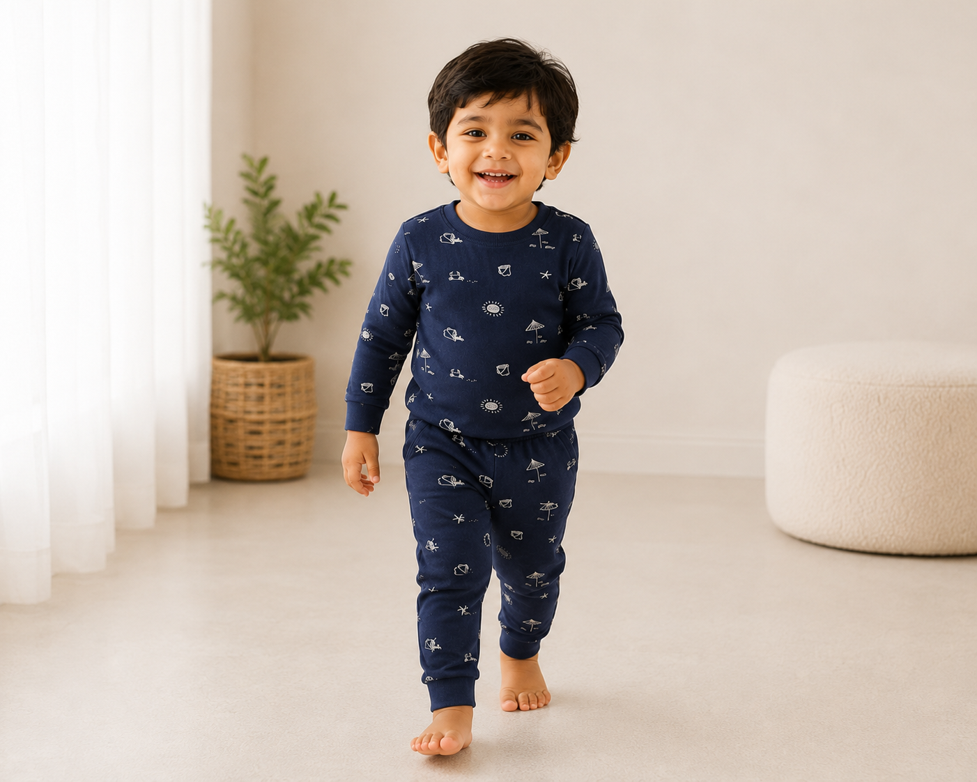 Little Explorer Cotton Kids Night Suit Set