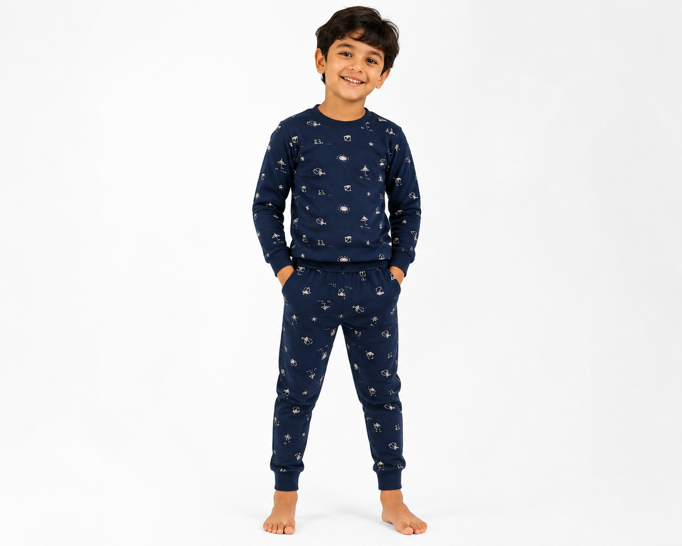 Little Explorer Cotton Kids Night Suit Set - Image 2