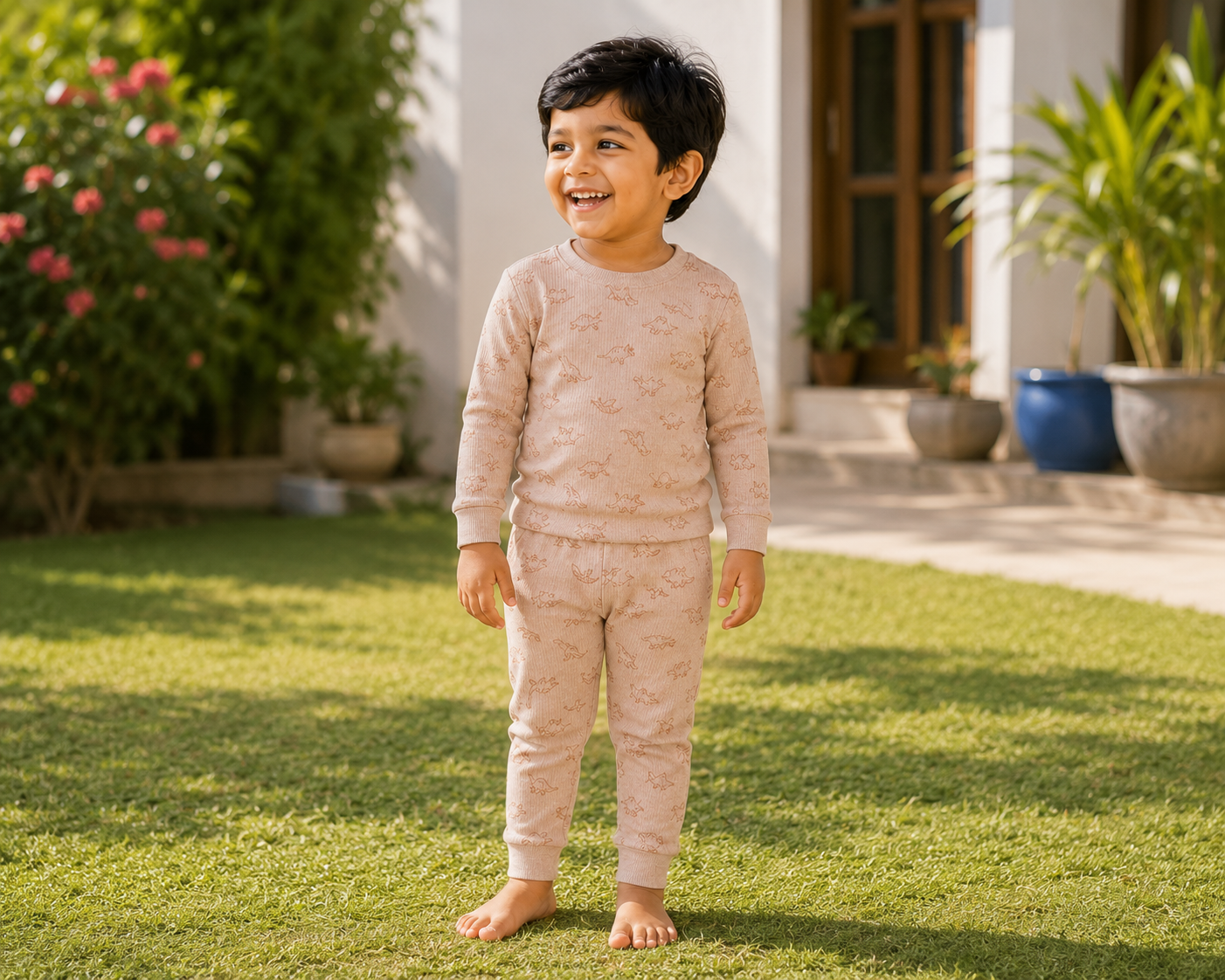 Dino Dreams Cotton Kids Night Suit Set - Image 4